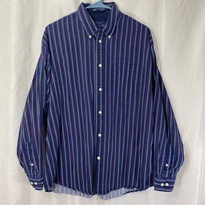 John Ashford Blue and Purple Casual Button Down Shirt 100% cotton